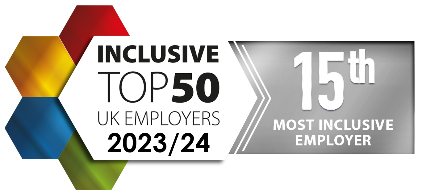 Inclusive top 50 employer - 15th.